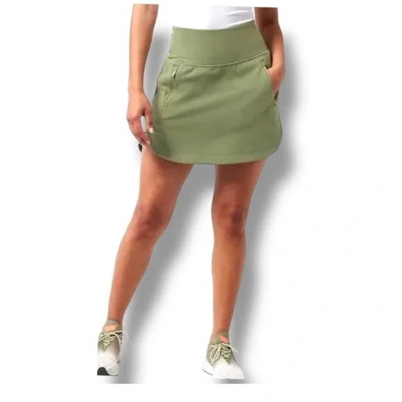 ATHLETA FAIRWAY HIGH RISE GOLF SKORT - S S Eucalyptus Olive - Picture 1 of 6